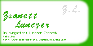 zsanett lunczer business card